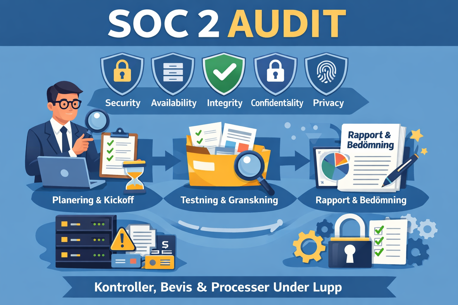 SOC 2-auditen: hur den genomförs och vad revisorn granskar