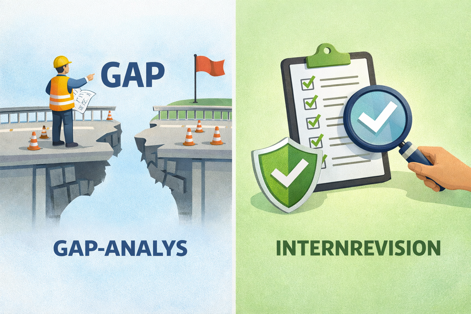 Vad är skillnaden på en GAP-analys och en internrevision?